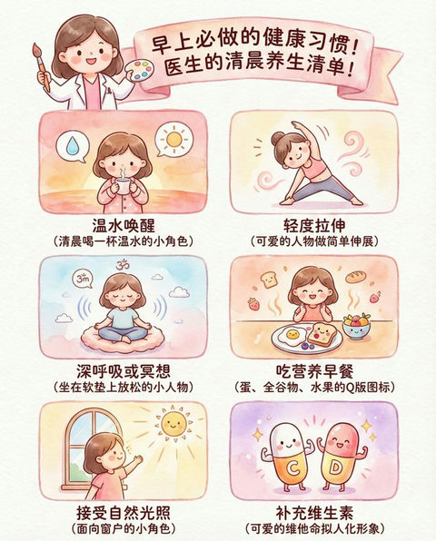 手绘美颜科普图