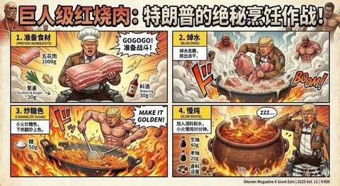 进击的巨人画风菜谱:红烧肉