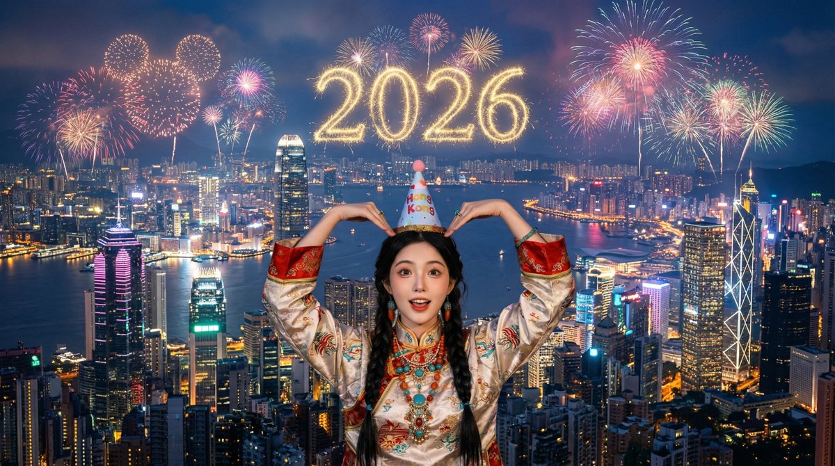 香港维多利亚港烟花秀 2