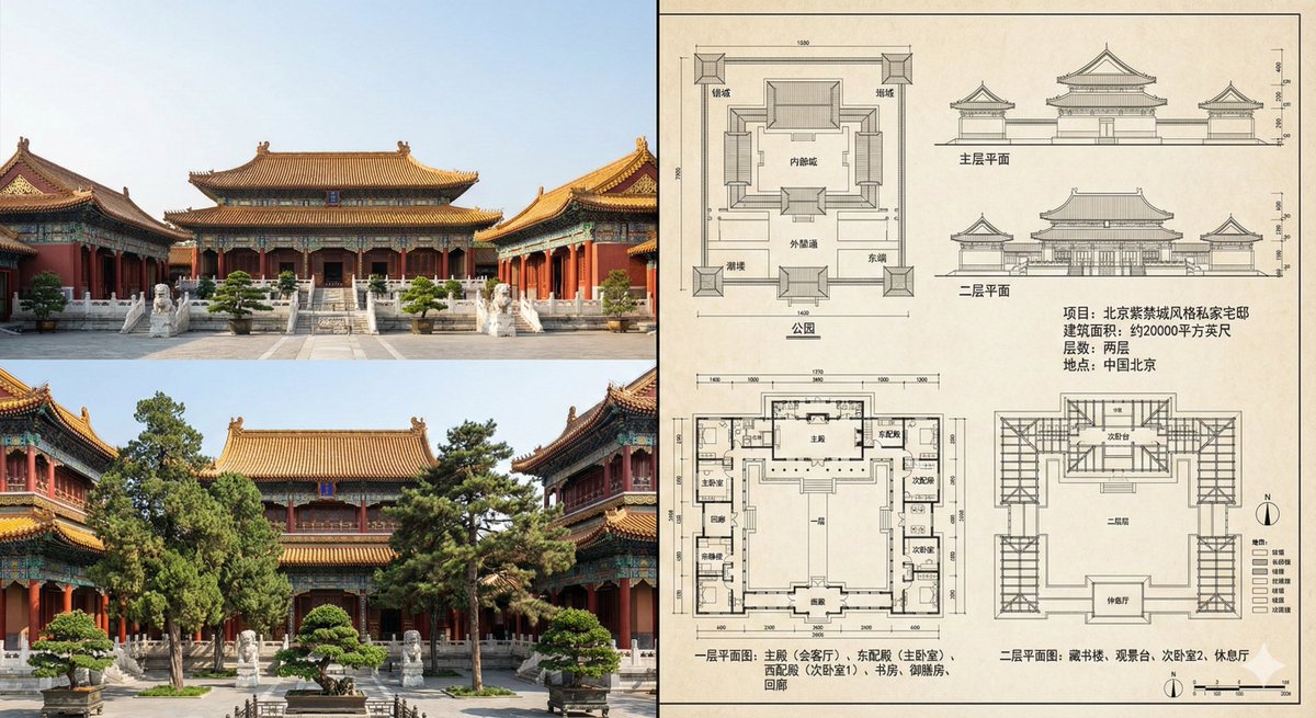 紫禁城建筑照片展示和设计图纸 2