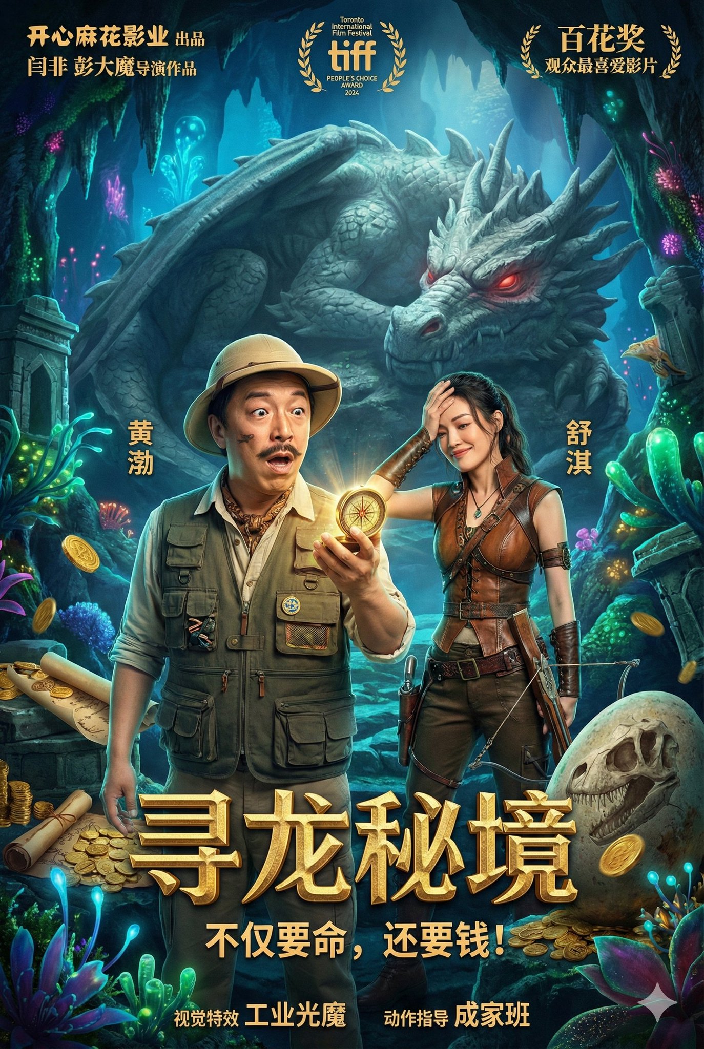 奇幻冒险喜剧海报-寻龙秘境 2