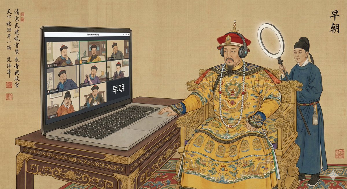 早朝了开个视频会议先 2