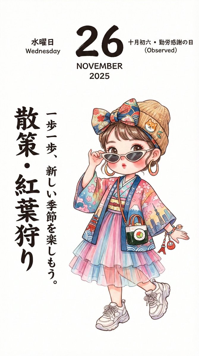 手绘日历插画 3